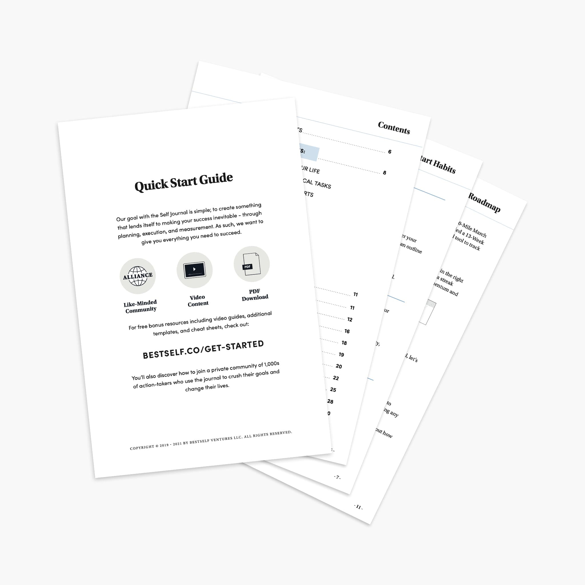 Self Journal Guidebook (digital download) Digital Download BestSelf Co.