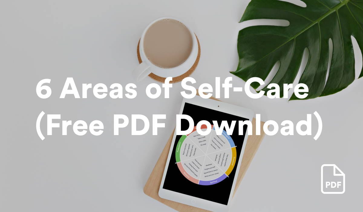 6 Areas of Self-Care Wheel (Free PDF Download)