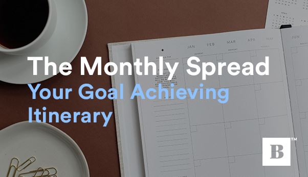 The Monthly Spread your Goal Achieving Itinerary