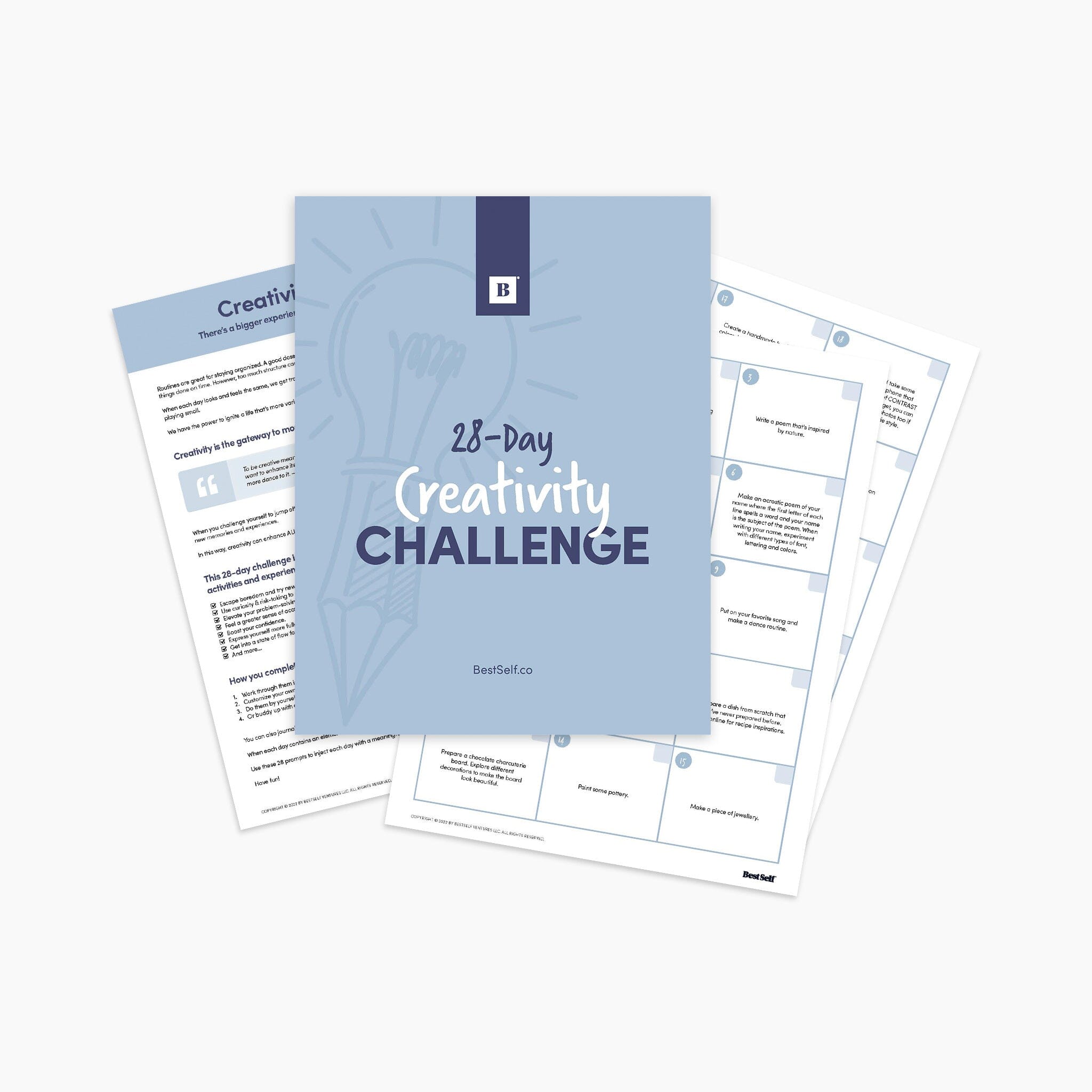 28-Day Creativity Challenge (Digital Download) Digital Download Personal Growth