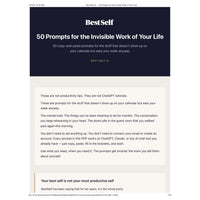 50 Prompts for the Invisible Work of Your Life digital download cover