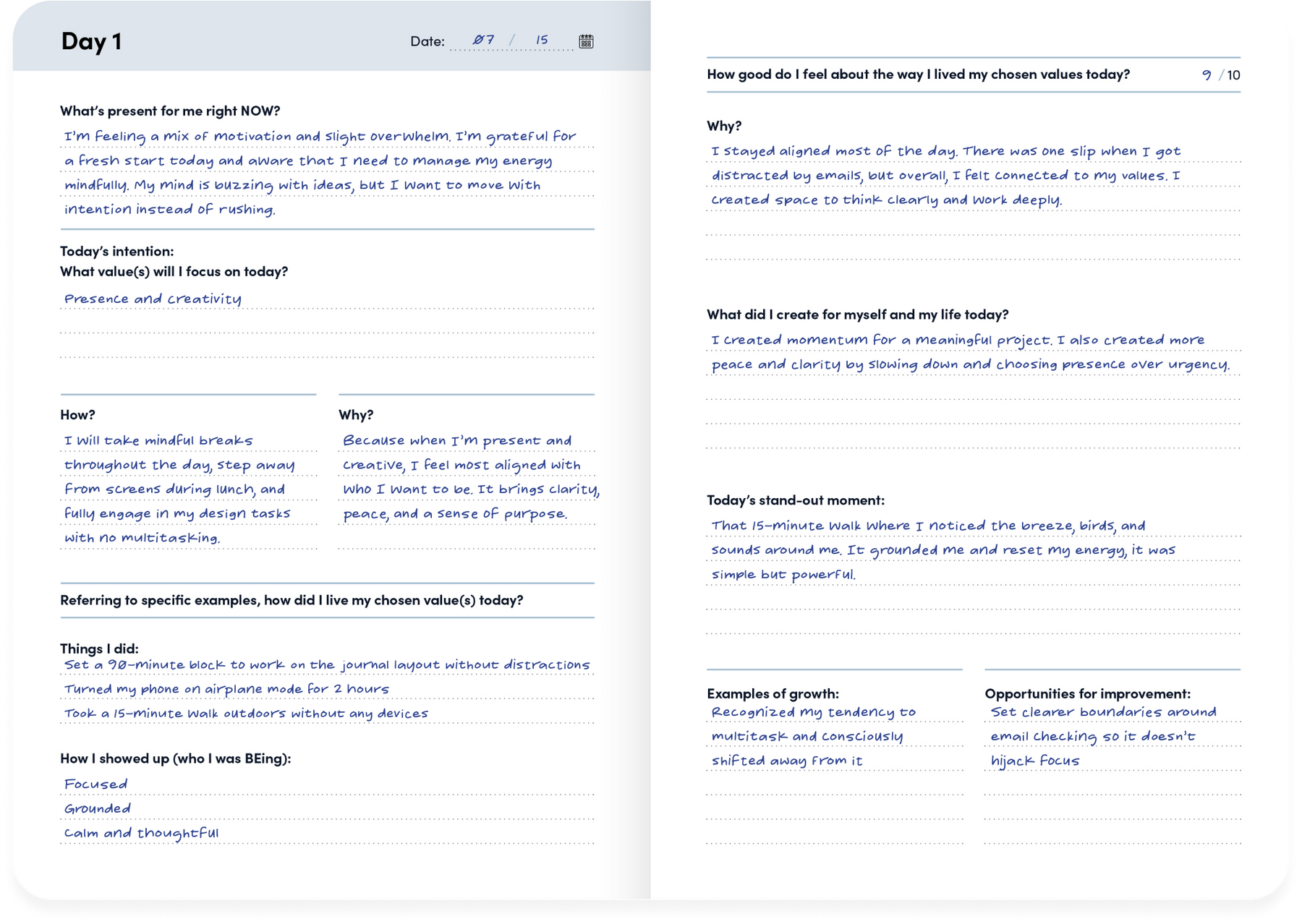 Daily pages