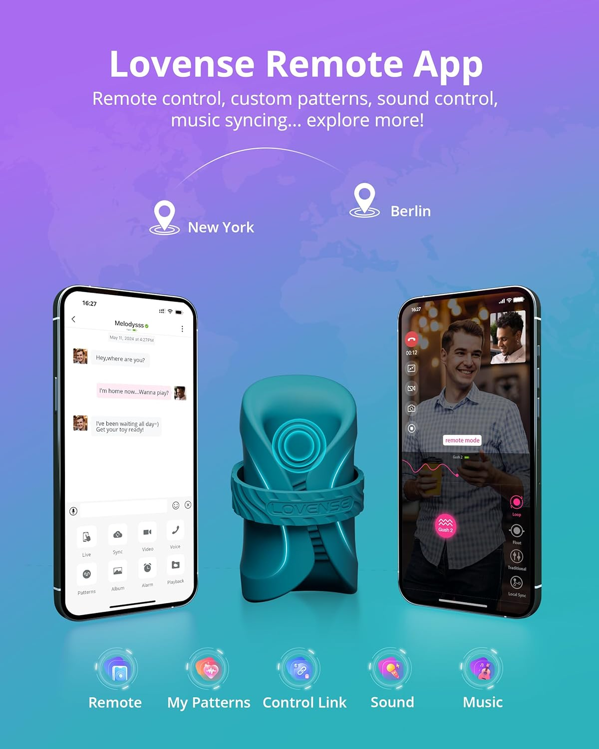Gush 2 Motion - Remote-Controlled Penis Massager with Motion Sensing Master Control