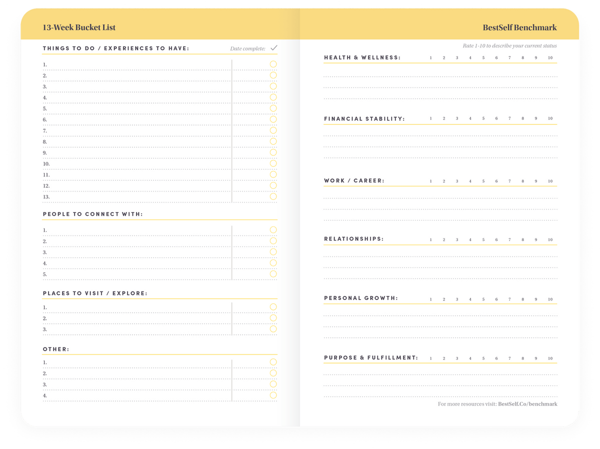13 Week Goals Layout.pdf Getting started with your Self Journal – BestSelf Co.