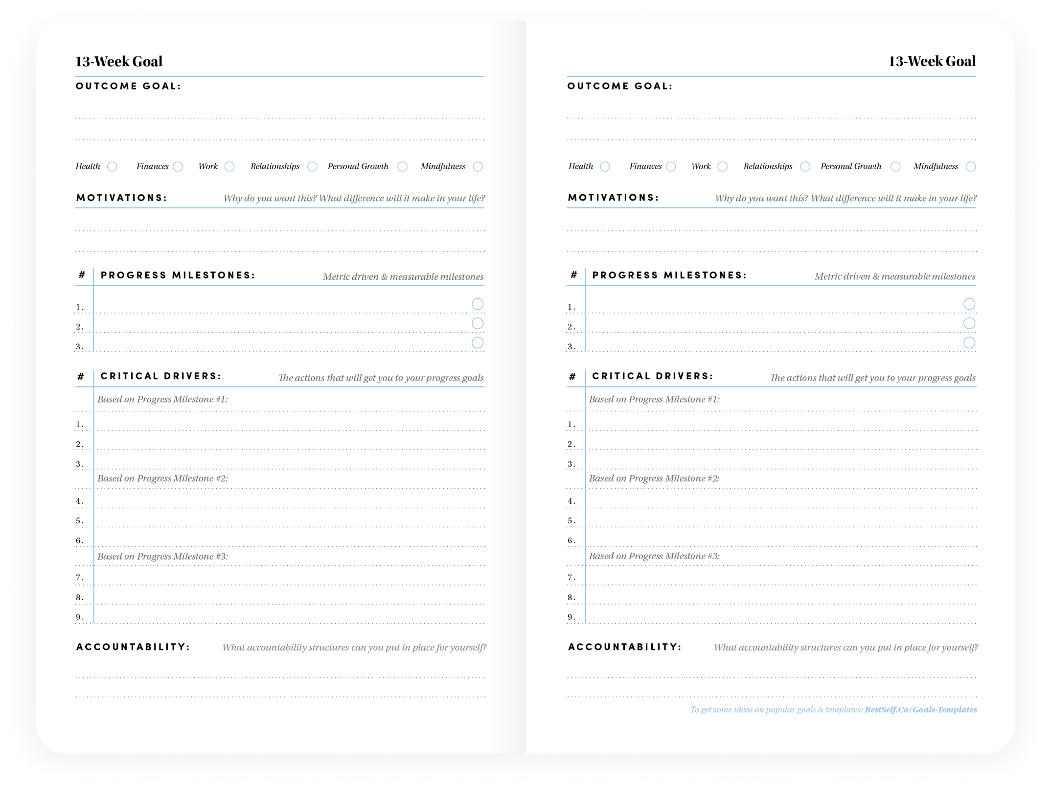Self Journal - Goal Setting Planner | BestSelf Co.