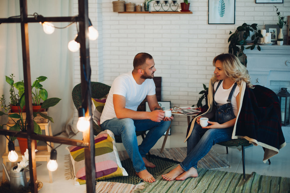 Couple engaging on a conversation with BestSelf product