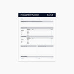 Focus Sprint Worksheet (Digital Download) Digital Download Professional Growth