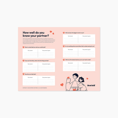 How Well Do You Know Your Partner (Digital Download) Digital Download Romantic Connection - BestSelf Co.