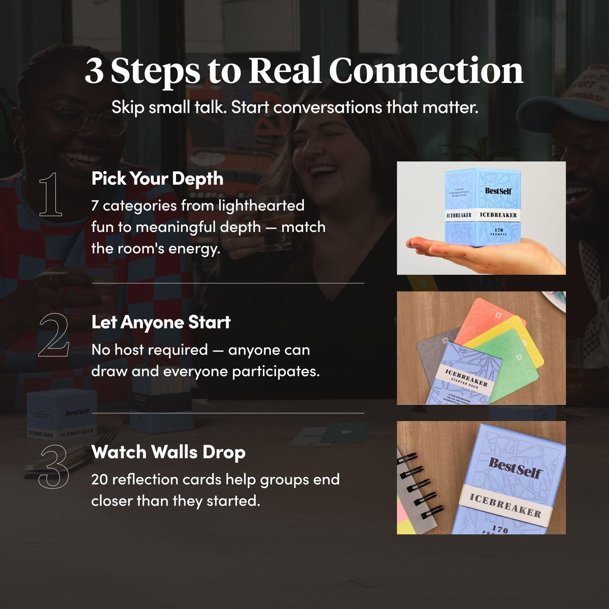 Icebreaker Deck Card Deck Social Connection