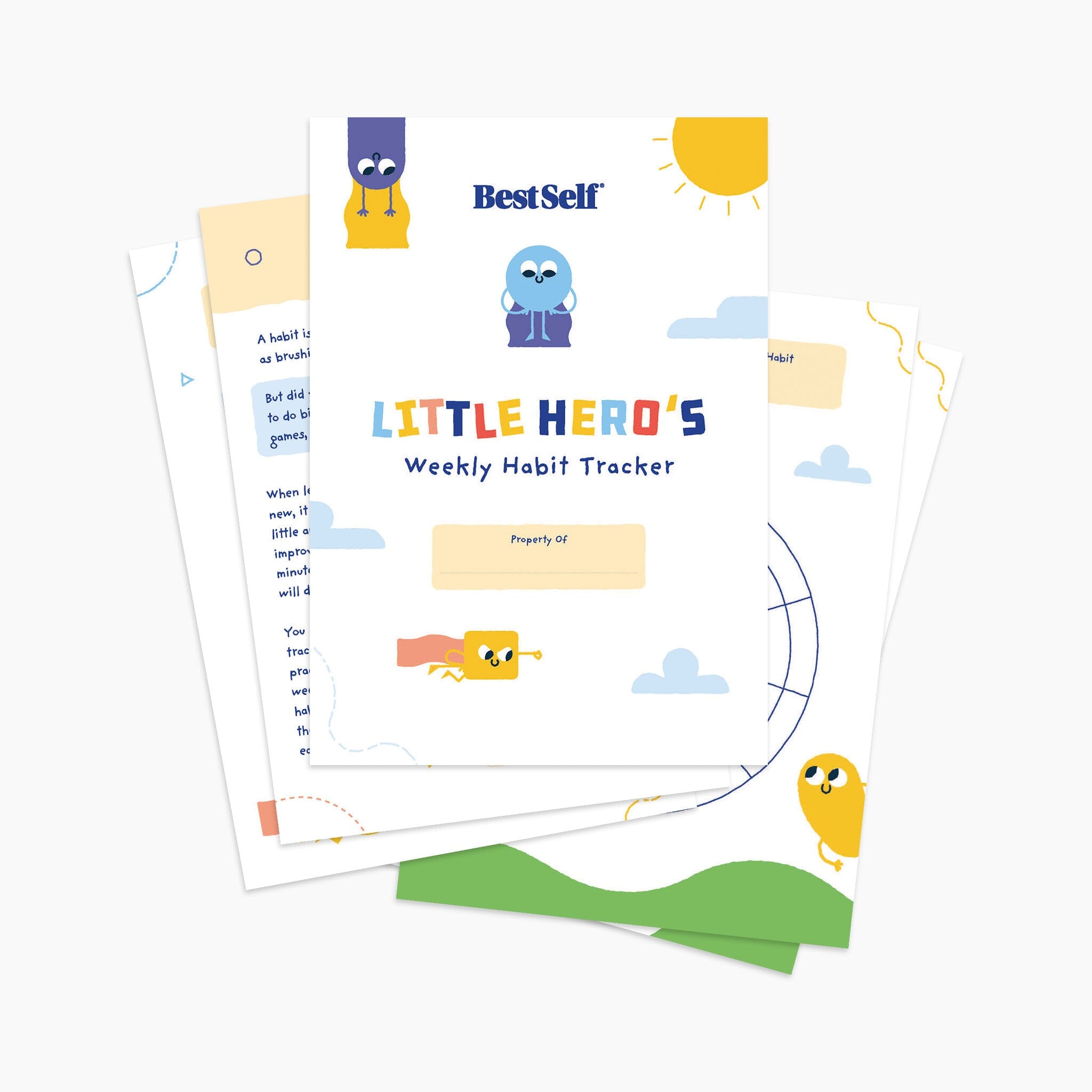 Little Hero's Weekly Habit Tracker (Digital Download) Digital Download Kids + Family