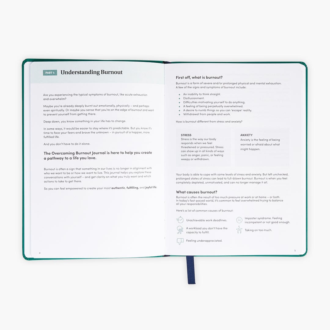 Overcoming Burnout Journal Journal Personal Growth