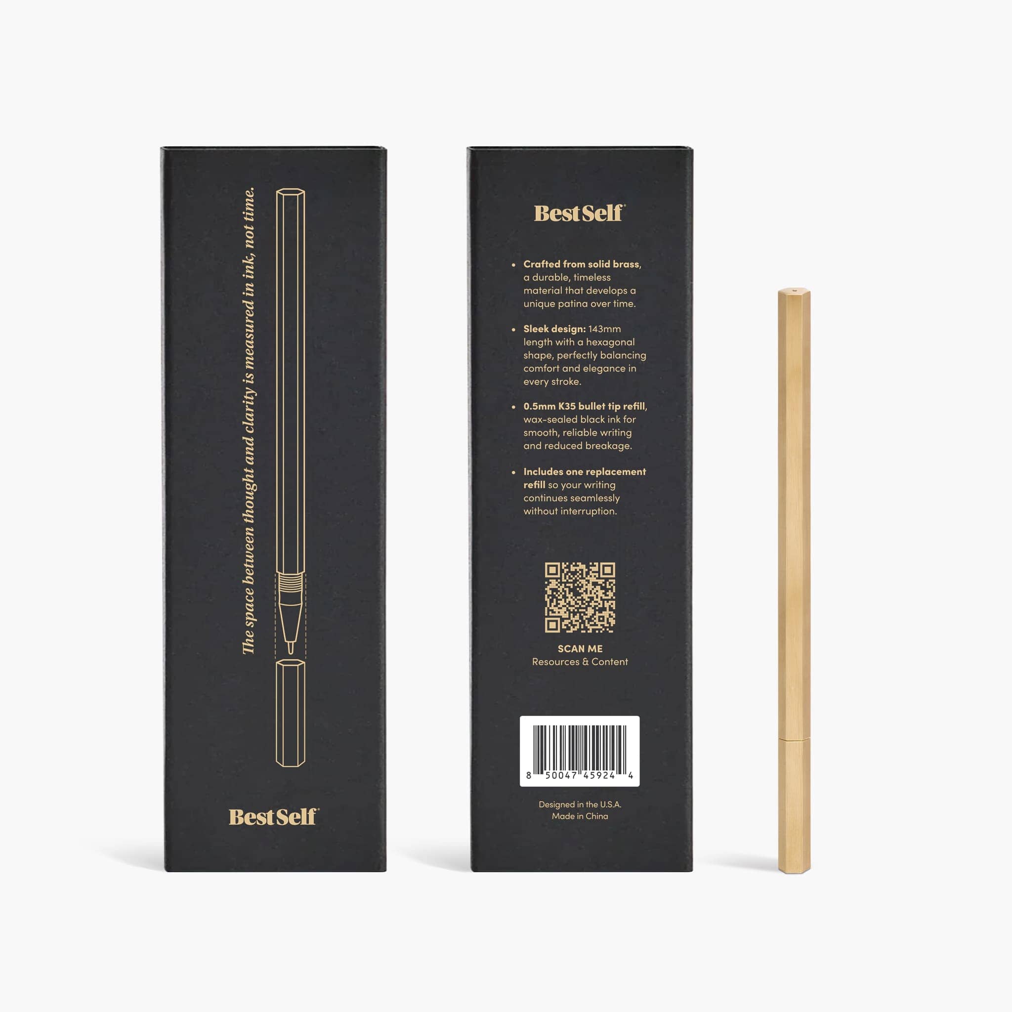 Premium Brass Pen by BestSelf Co.