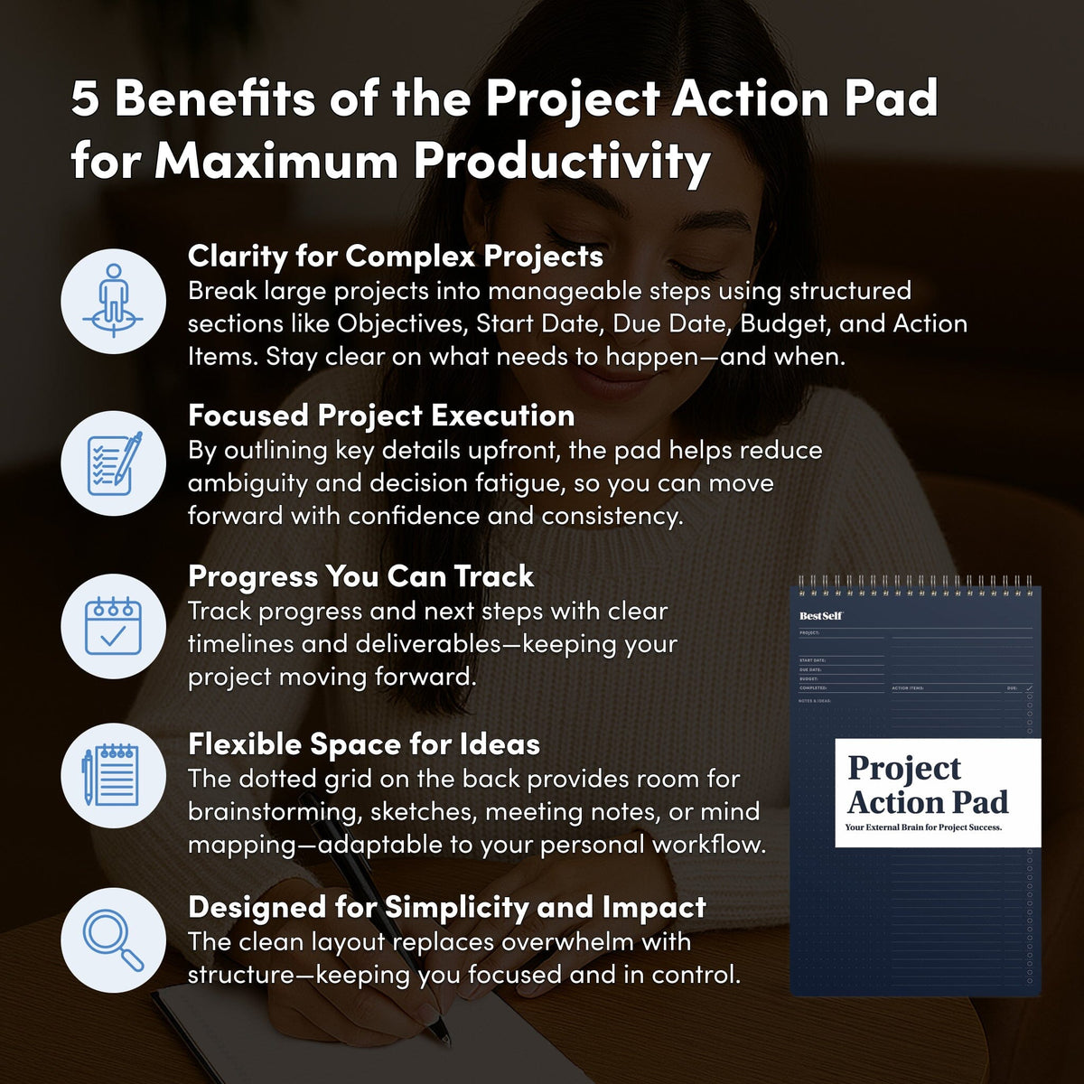 Project Action Pad Notebooks & Notepads Personal Growth