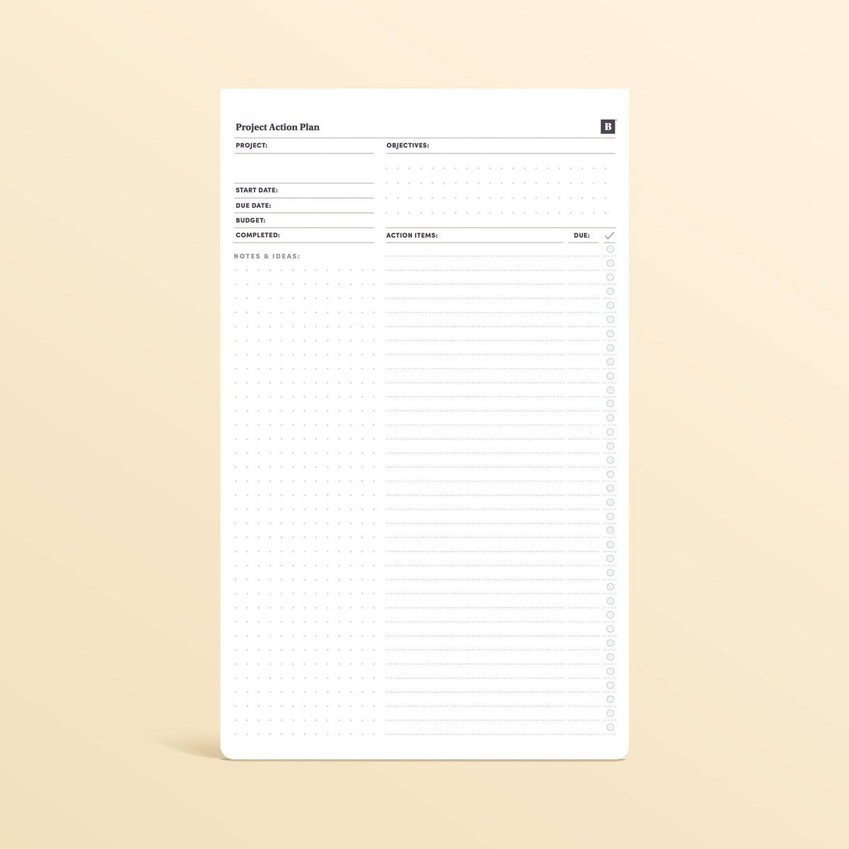 Project Action Pad Notebooks & Notepads Personal Growth