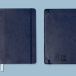 Scribe Notebook closed front view and back view side by side with no package