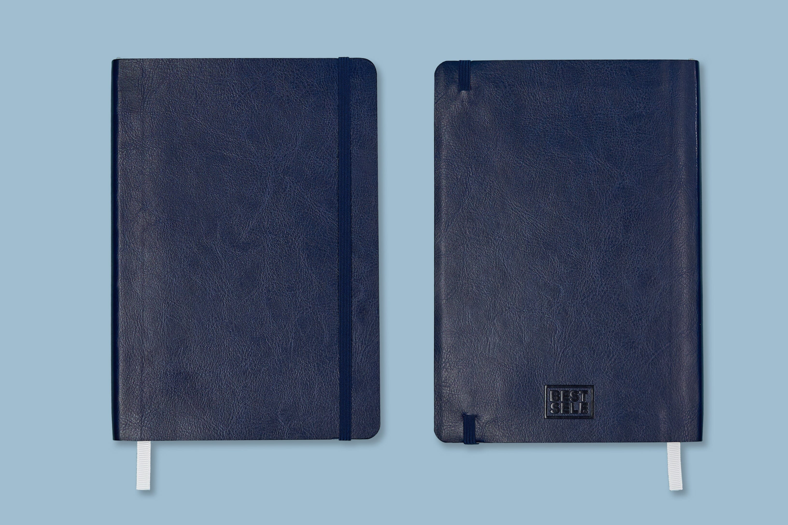 Scribe Notebook closed front view and back view side by side with no package