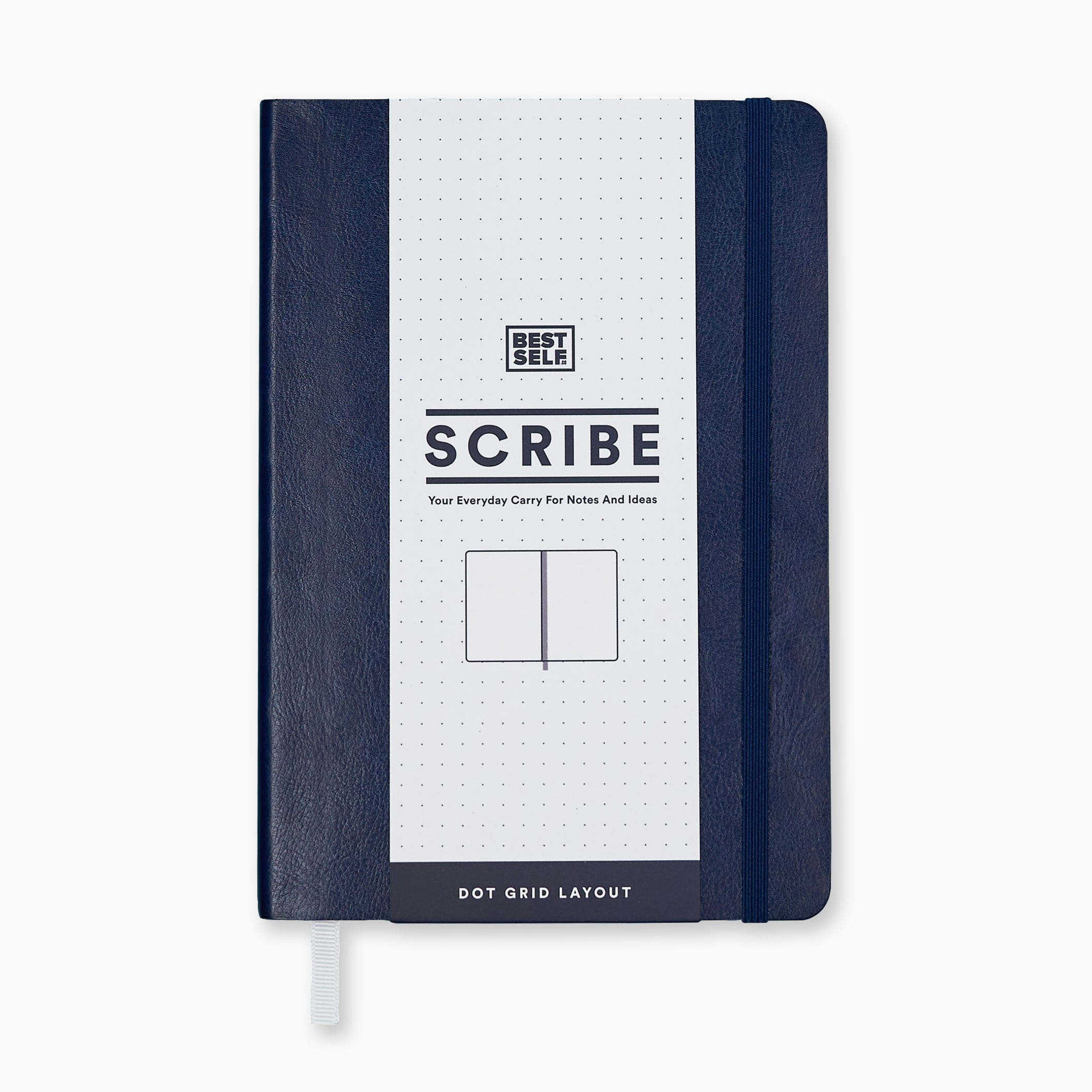 Scribe notebook front view. Your everyday carry for notes and ideas. Dot grid layout. 