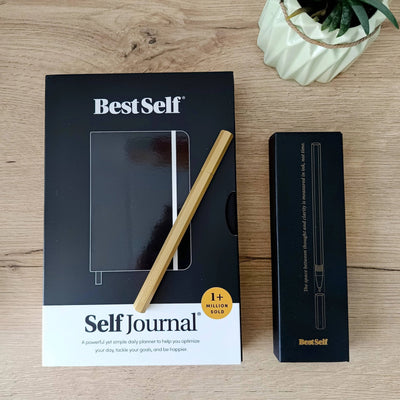 Self Journal + Brass Pen Bundle BestSelf Co. - BestSelf Co.