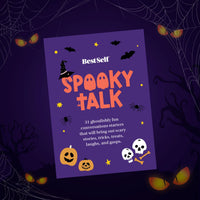 Spooky Talk printable Halloween conversation cards cover page