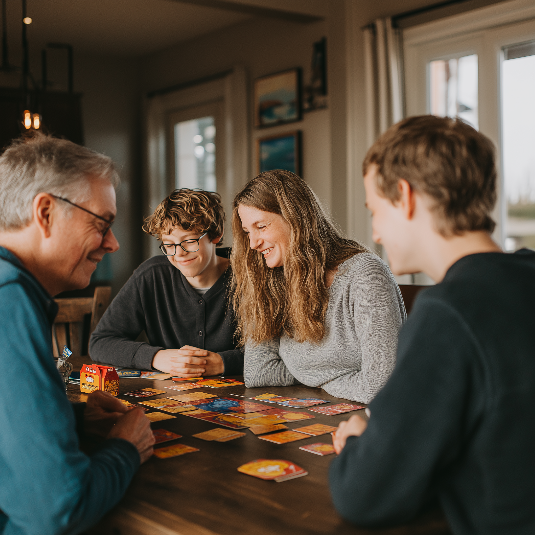 U of a family playing dixit card game chaos 1