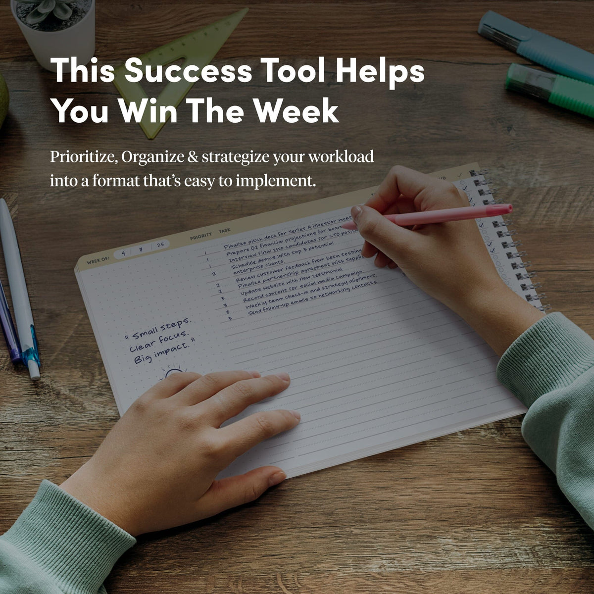 Weekly Action Pad Notebooks & Notepads Personal Growth