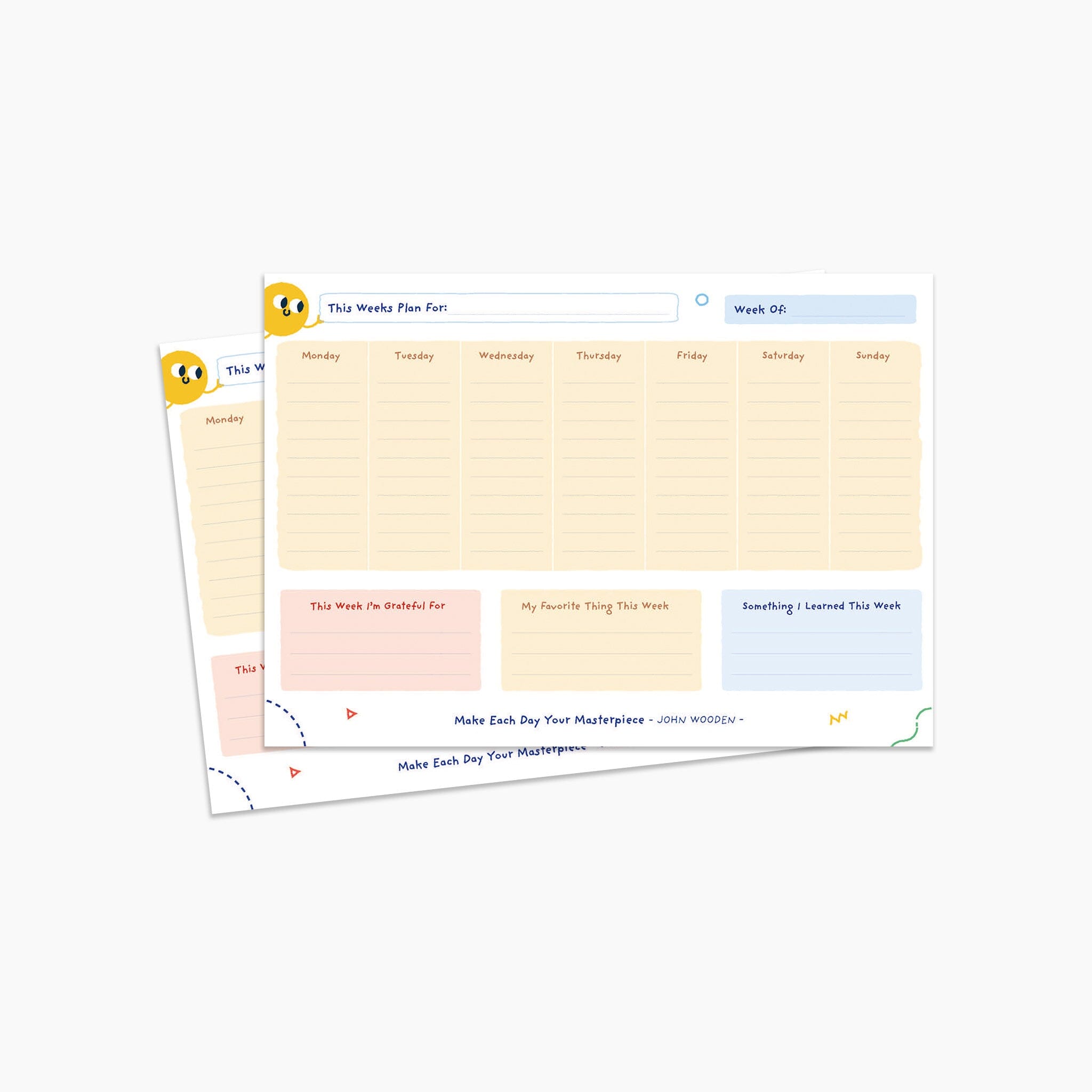 Weekly Planning Worksheet for Kids and Families (Digital Download) Digital Download Kids + Family